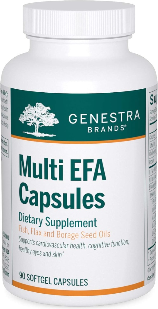 Genestra Marken Multi EFA Kapseln | Einzigartige Mischung aus Fisch, Flax und Borage Samen Öle | 90 Softgel Kapseln