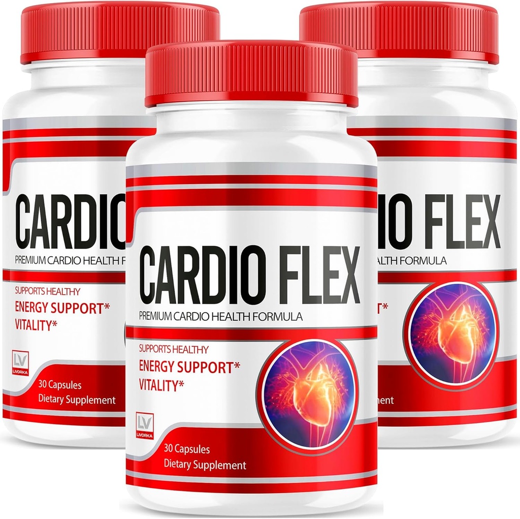 LIVORKA 3 Pack - Cardio Flex Pillen, Cardio Flex Kapseln, Flex Kapseln, Cardio Flex Kapseln, Cardio Flex, Pillen Cardio Flex, 30 Kapseln pro Flasche für 90 Tage