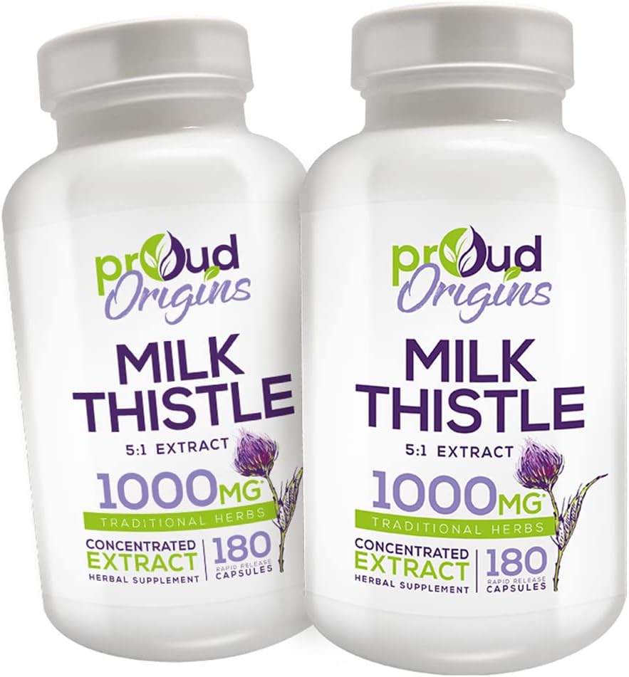 1000mg Milchdistel hilft gesunde Leberfunktion zu erhalten, Gesundheit zu optimieren, schnelle Freisetzung, Glutenfreie Ergänzungen - 6-Monats-Versorgung (2 Pack)