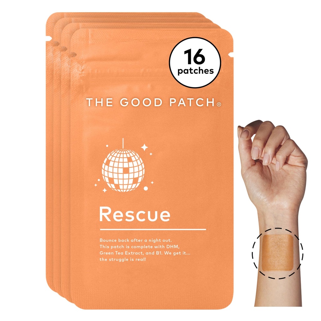 Der gute Patch Rescue Recovery Patch, natürlicher Patch mit DHM, Vitamin B1, und Grüner Tee, pflanzenbetriebenes Tragbares Wellness, Unterstützung Nach einer Nacht (16 Total Patches)