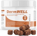 VetWELL Omega 3 Ergänzung für Hunde mit antarktischen Krillöl, Astaxanthin, Omega 3 6 9, EPA, DHA für erstaunliche Haut und Mantel (60 Count)