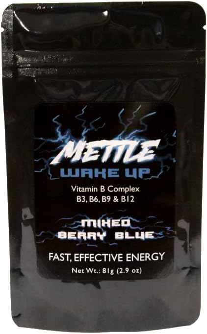 Energy Drink Powder - 25 Portionen | Sugar Free | 200mg Koffein - Mettle Energy Drink Mix (Mixed Berry Blue)