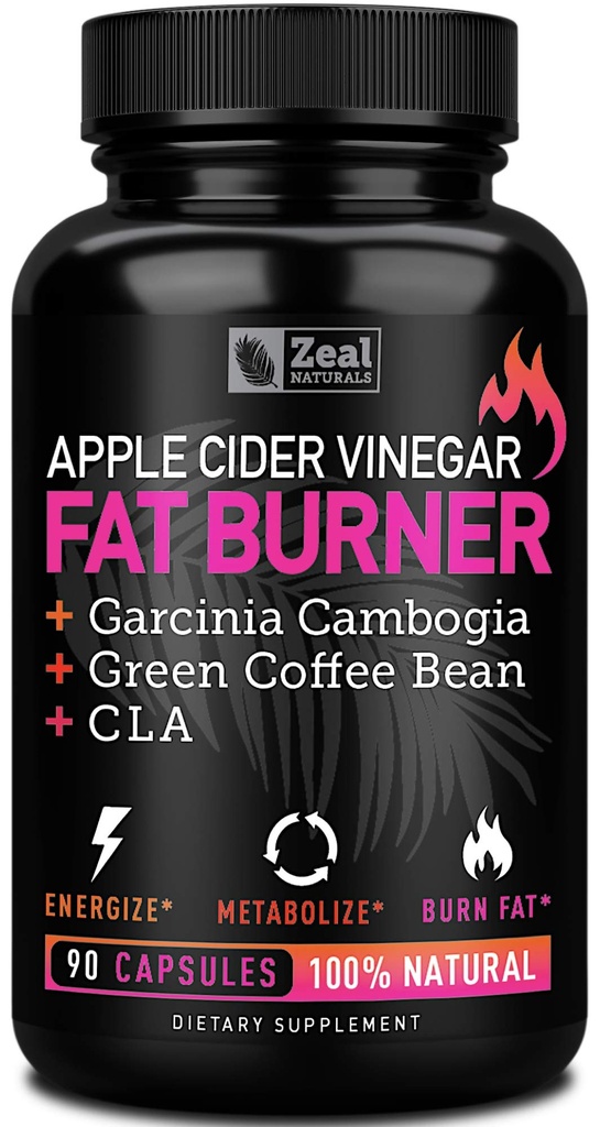 Apple Cider Essig Gewicht-Management Pillen für Frauen - Garcinia Cambogia + w. CLA & Green Coffee Bean Green Tea