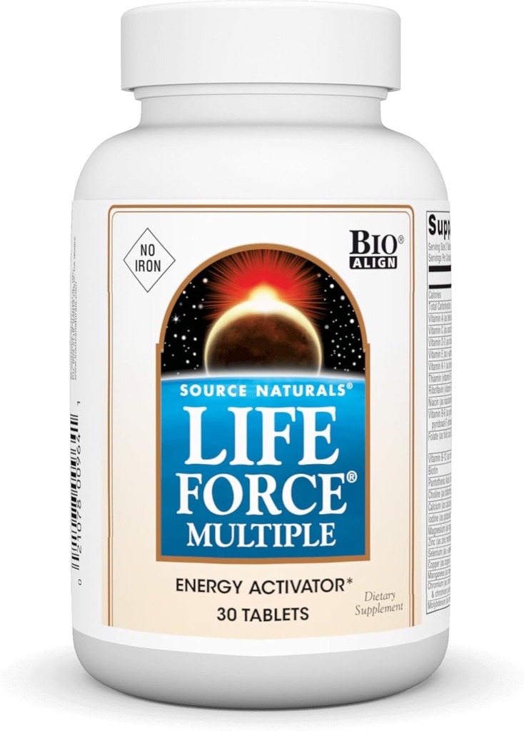 Quelle Naturals Life Force Multiple Iron Free Daily Multivitamin High Potency Essential Vitamins, Mineralien, Antioxidantien & Nährstoffe - Energie & Immun-Boost - 30 Tabletten