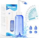 Neti Pot Sinus Rinse Bottle - Gentle Nasal Wash Bottle Nose Cleaner für effektiven Druck Irrigatio 300 ML mit 20 Nasal Wash Salt Packets