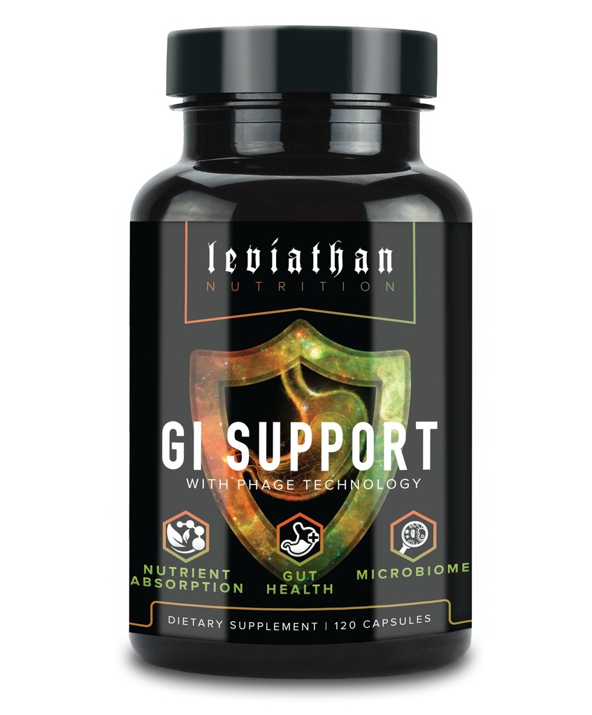 Leviathan Nutrition GI | Fördert gesundes Gut Gesundheit & Gut Bakterien - MicroBiome Bloating Balance Probiotic & Darm Futter Gesundheit mit Zink-L-Carnosin, Butyrate, & DGL Supplement - 120 Kapseln