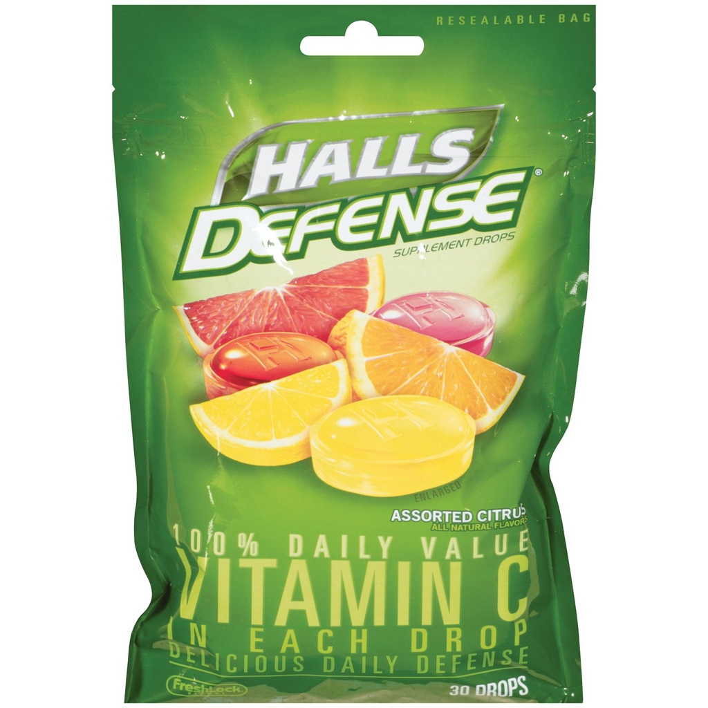 Halls Defense Vitamin C, 30-count (Pack von 6)