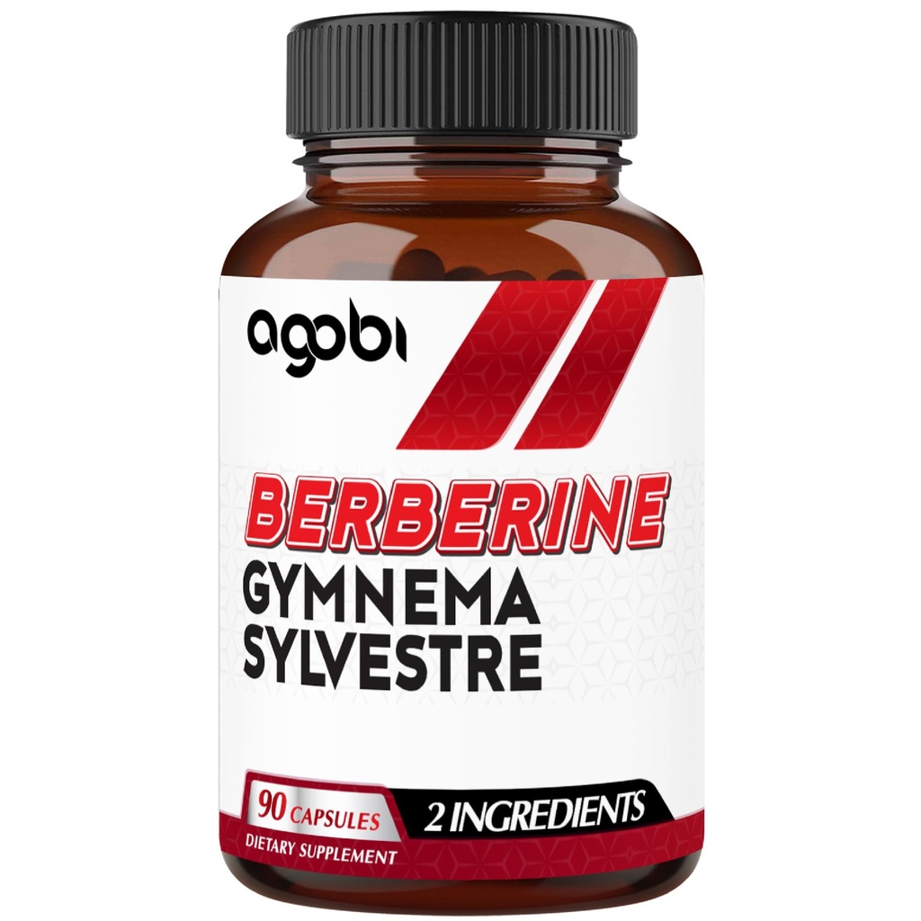 agobi Berberine Supplements 500mg mit Gymnema Sylvestre - Super Konzentrate Formel für Immunsystem, Zirkulation Gesundheit, Verdauungs- und Energieproduktion - 90 Kapseln