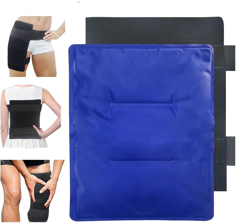 Gel weiche flexible Eispakete für Verletzungen - Wiederverwendbare Gefrierschrank Cold Pack, Heiße kalte Kompressor-Therapie Cooling Gel Pad Wrap für Schulter, Hip, Knie, Rücken, Bein, Verletzung, Schwellung, Brügge, Chirurgie - 11" x 14"
