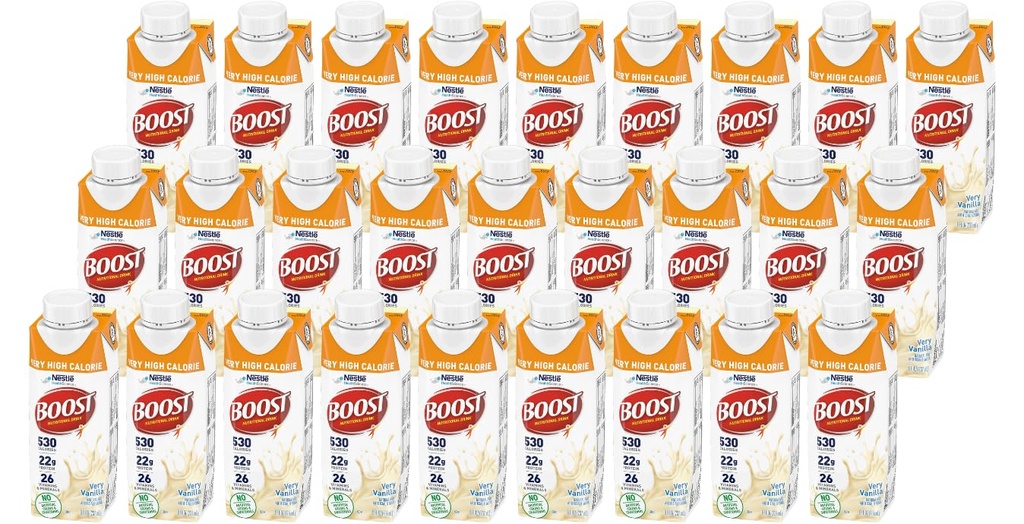 Erhöhen Sehr hohe Kalorien-Nahrungsgetränk, Sehr Vanille, 8 Unze Box, Pack von 27