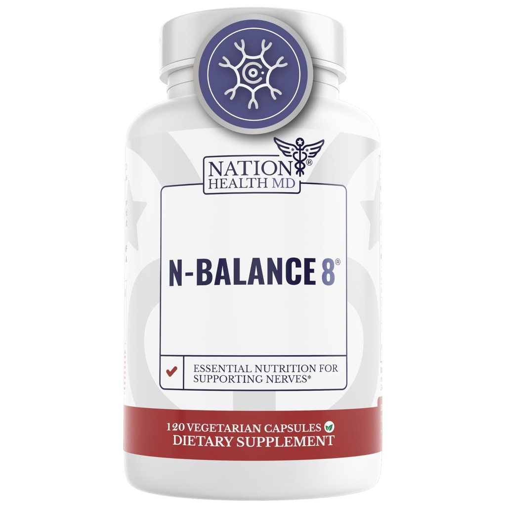 N-Balance8 - Nerve Support Formula - Nerve Support Supplement mit Alpha Lipoic Acid, Benfotiamine und ALA - Nerve Health Supplements für Männer und Frauen, 60 Kapseln