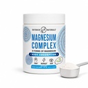 Magnesium Complex Powder - 8 Arten von Magnesium, L-Threonat (Magtein), Glycinat, Malat, und mehr für Gehirngesundheit, Entspannung, maximale Absorption - Entflammt, 30 Portionen