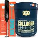 BUBS Naturals Collagen Peptides Powder & Mixing Wand Bundle, Kollagen für Frauen & Männer, hydrolysierte Peptide, Unflavored Weiderasen Fed, Keto Friendly, 20 oz Collagen Tub (28 Servierungen) +1 Wand