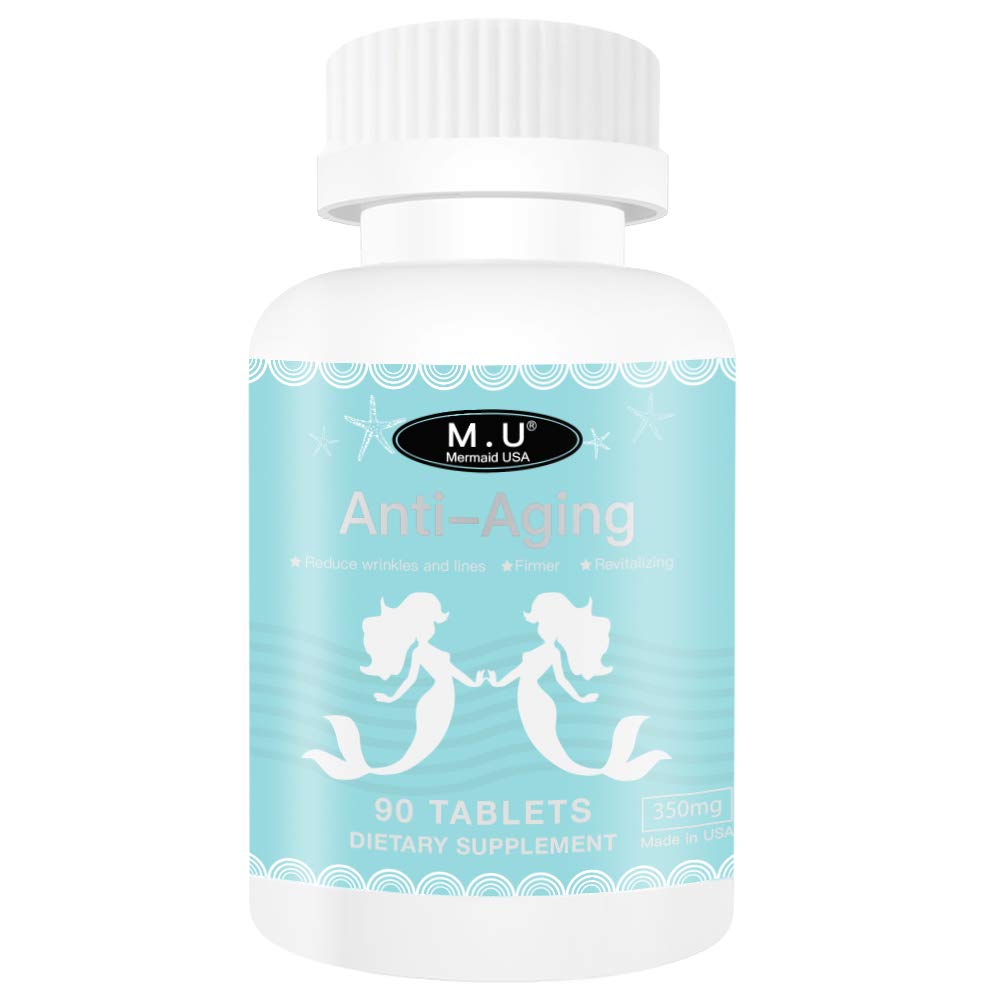 M.U Magische Kräuter für Anti-Aging-Ergänzung Mermaid USA Natürliche und grüne Kampf Falten, Dunkle Flecken, Dark Circles,Puffiness