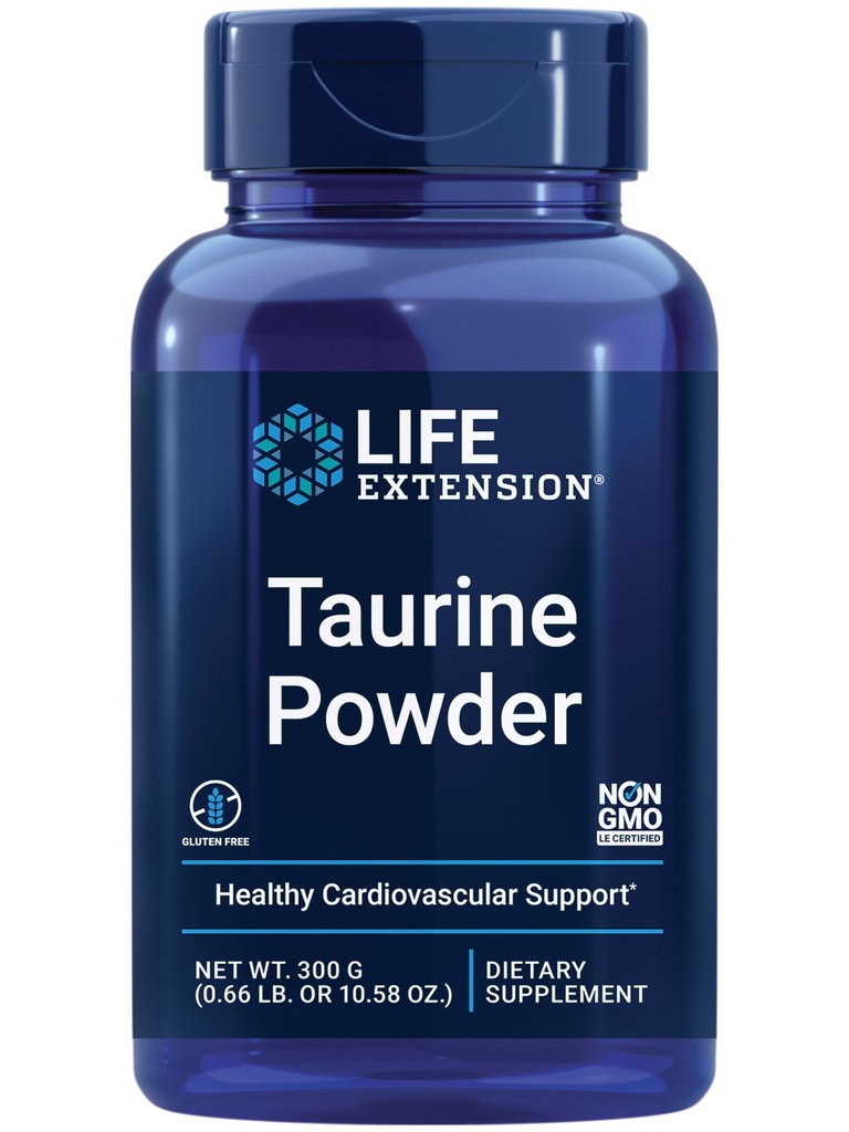 Lebensverlängerung Taurine Powder – Gesunde Herz-Kreislauf-Unterstützung, fördert Gehirngesundheit, Gesundes Altern und Muskel- und Übungsrückgewinnung – Glutenfrei, Non-GMO, Vegetarisch – 300 Gramm