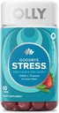 OLLY Goodbye Stress Gummy, GABA, L-Theanin, Lemon Balm, Stress Relief Supplement, Berry - 60 Count