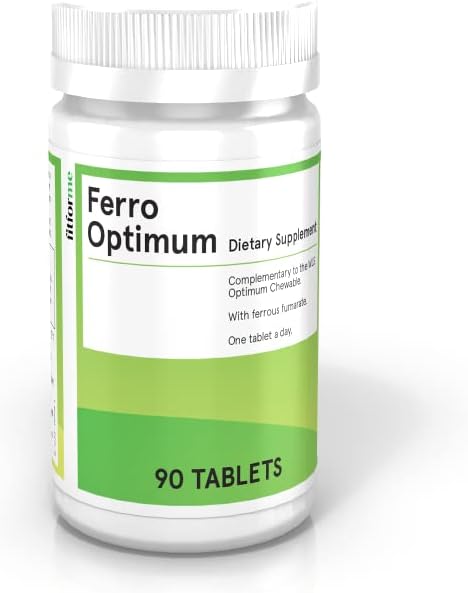 FitForMe Bariatric Multivitamines Eisen Ergänzung nach Magenhülle - Ein Tag Ferro Optimum Tablet - 90 Tage Versorgung von Eisen (Iron Booster für Optimum Chewable)
