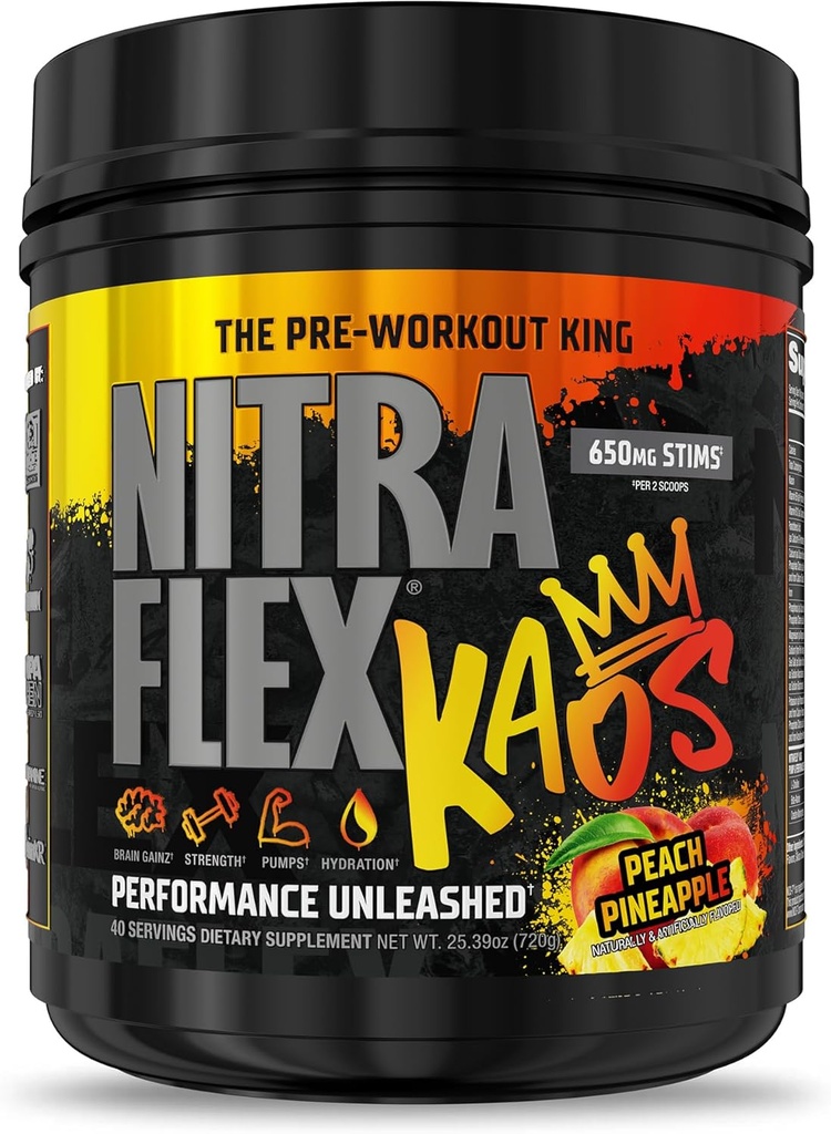 GAT SPORT Nitraflex KAOS Pre-Workout Pulver (Peach Ananas)