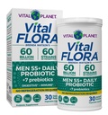 Vital Planet - Vital Flora Men Over 55 Daily Probiotic, 60 Billion CFU, Diverse Strains, Bio-Präbiotika, Immununterstützung, Digestive Health Shelf Stable Probiotics für Männer, 30 Kapseln