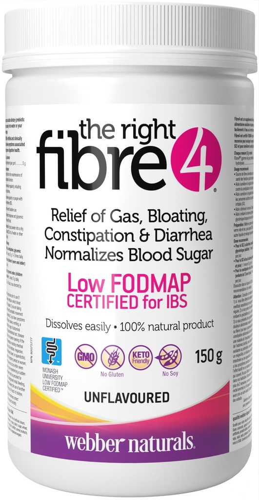 Webber Naturals Fibre 4 Unflavoured, 150 g Pulver