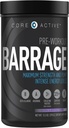 Barrage Pre Workout Powder - Preworkout für Damen und Herren, Kreatinpulver, Beta Alanine, Agmatin Sulfat, & Koffein - Muskelaufbau für Männer mit intensiver Energie - Trauben (30 Portionen)