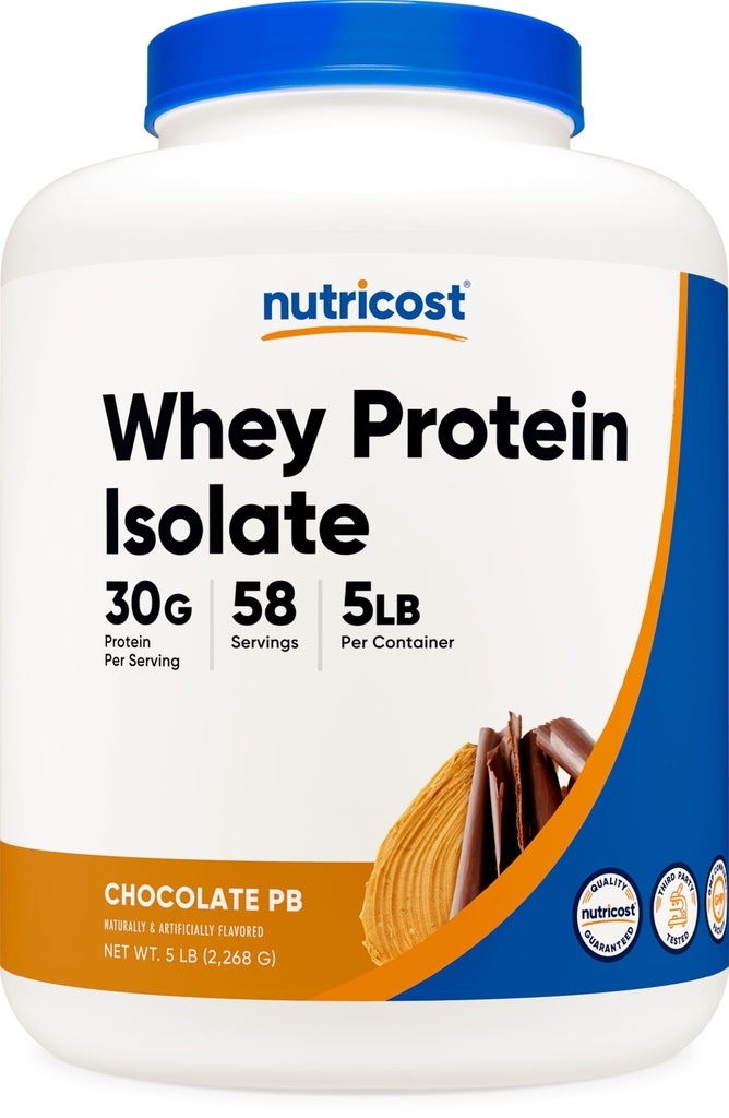 Nutricost Whey Protein Isolate (Chocolate Peanut Butter, 5 Pfund) Protein Pulver