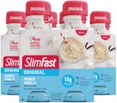 SlimFast Meal Ersatz Shake, Original French Vanilla, 10g Ready to Drink Protein, 11 Fl. Oz Bottle, 4 Count (Pack of 3) (Packaging May Vary)