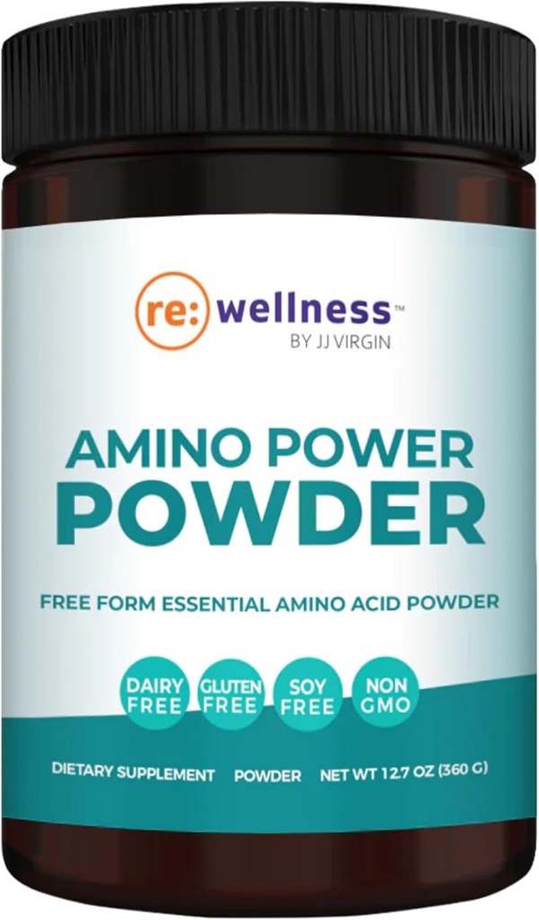 Reignite Wellness von JJ Virgin | Amino Power Powder | Einfach-Absorb essentielle Aminosäuren mit Alpha-Ketoglutarate | Workout, Muskeln, Metabolismus & Energie Unterstützung | Obst-Punch Flavor | 30 Servierungen