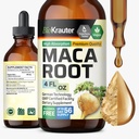 BIO KRAUTER Maca Root Liquid Drops - Maca Extract Tincture - Vegan, Zucker & Alkohol freier Extrakt 4 Fl.Oz.