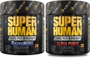 ALPHA LION Core Pre Workout Powder Bundle für Pumpe & Tri-Source Koffein für nachhaltige Energie, Obst-Punch & Blau Himbeer-Flaschen (30 Portionen pro Stück)