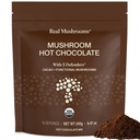 Echte Pilze Bio-Hohe Schokoladenmischung mit Reishi, Türkei-Tail, Chaga, Shiitake, Maitake – Cacao-Pulver Bio-Mushroom– 5 Defenders Pilz Cacao-Pulver, Vegan, Glutenfrei, 15 Servierungen