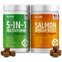 Pet MD Lachs Omega Bites + 5in1 Multivitamin Softchews