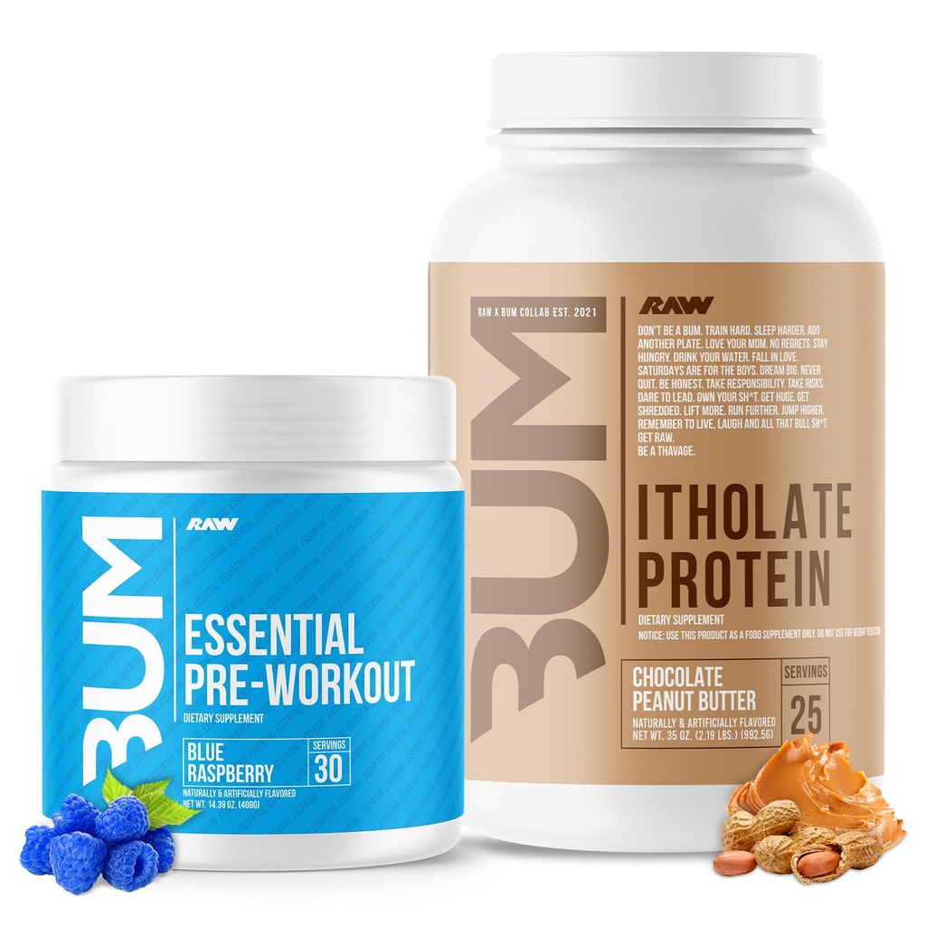RAW Whey isoliert Proteinpulver & Essential PreWorkout Bundle