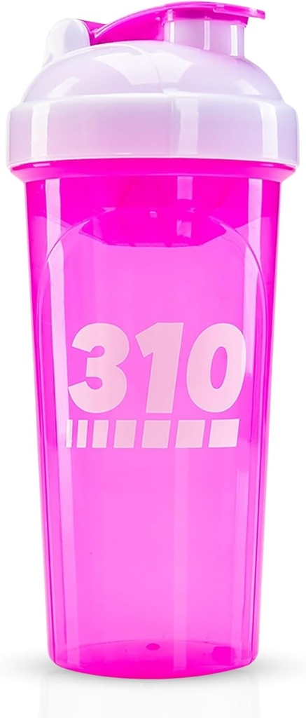 310 Nutrition Protein Shaker Bottle - Durable Blender Bottle Shaker for Meal Replacement Protein Powders, Lemonade Mix, And Pre Workout - BPA-Free & Spülmaschine Safe Mixer Cup - Pink