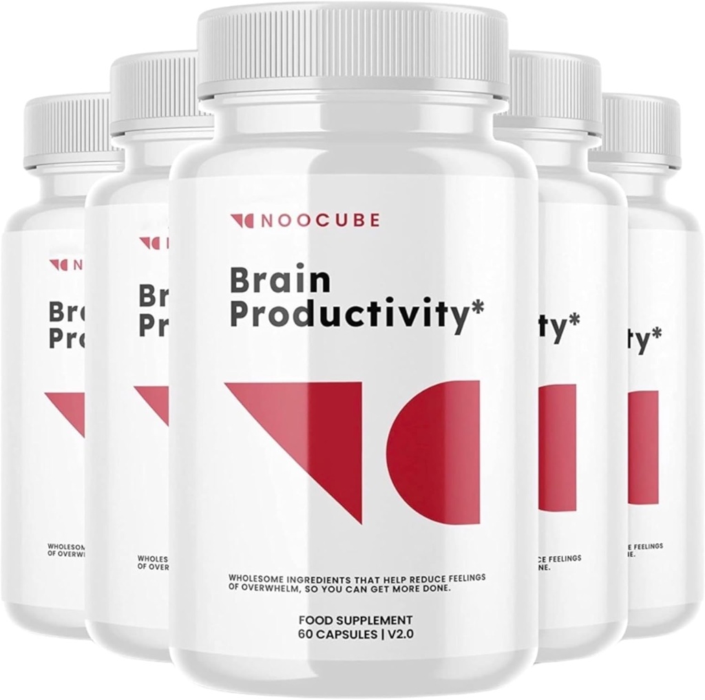 NOO-Cube Brain Produktivität Pillen Kognitive Enhancer Pillen, Gehirn Produktivitätsergänzung, 300 Zähler (Pack von 5)