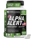 Alpha Alert – Veteran besitzt Gehirn-Ergänzungen für Gedächtnis und Fokus – Third-Party getestet, Dairy & Gluten-Free Nootropic Memory Supplements - 60 Veggie Kapseln