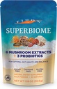 Eidon SuperBiome, Pilz Probiotika Pulver Mischung, Gut Balance, Microbiome Health Supplement mit Bio Reishi, Chaga, Lion's Mane, Cordyceps, Türkei Tail, Shitake, Maitake, Phelinus, 30 Servierungen