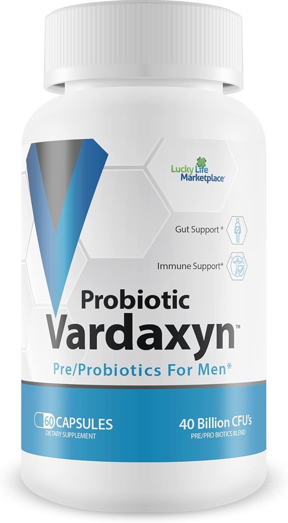 Probiotic Vardaxyn - Unsere beste Premium-Männchenformel - Prä/Probiotika für Herren - Male Probiotische Formel zur Unterstützung von männlicher Gesundheit - Gut Health - Stimmung - Verdauungsgesundheit