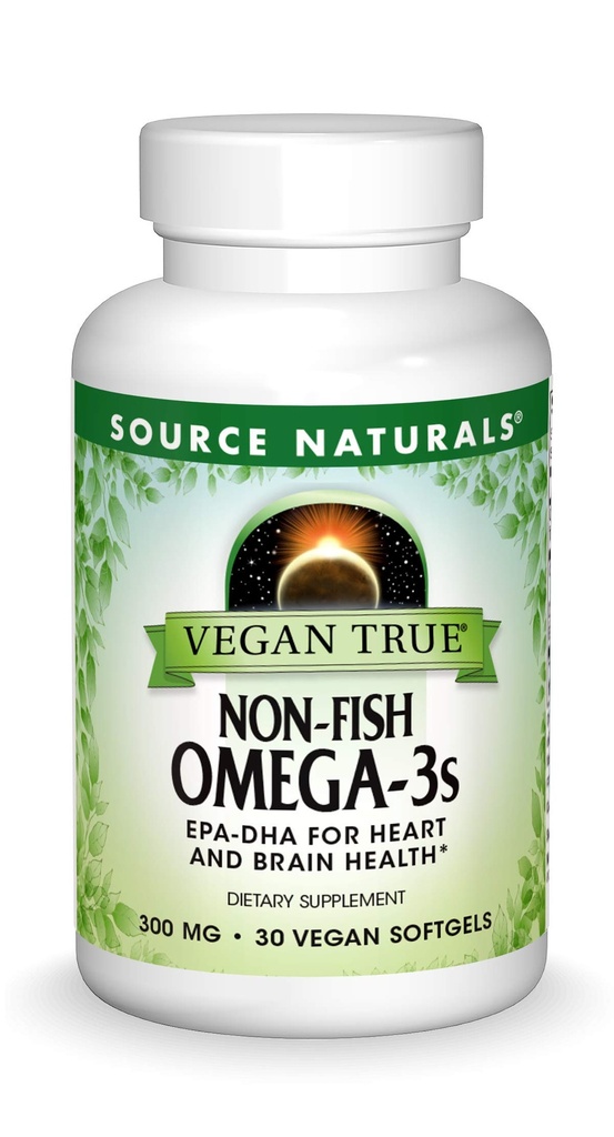 Quelle Naturals Vegan True, Non-Fish Omega-3s, EPA-DHA unterstützt Herz- und Hirngesundheit*, 300 mg - 30 Vegan Softgels