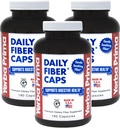 Yerba Prima Daily Fiber Capsules, 180 Caps (Pack von 3) - Soluble Dietary Fiber Supplement - Colon Cleanse - Gut Health - Constipation Relief, Vegan, Non-GMO, Gluten-Free