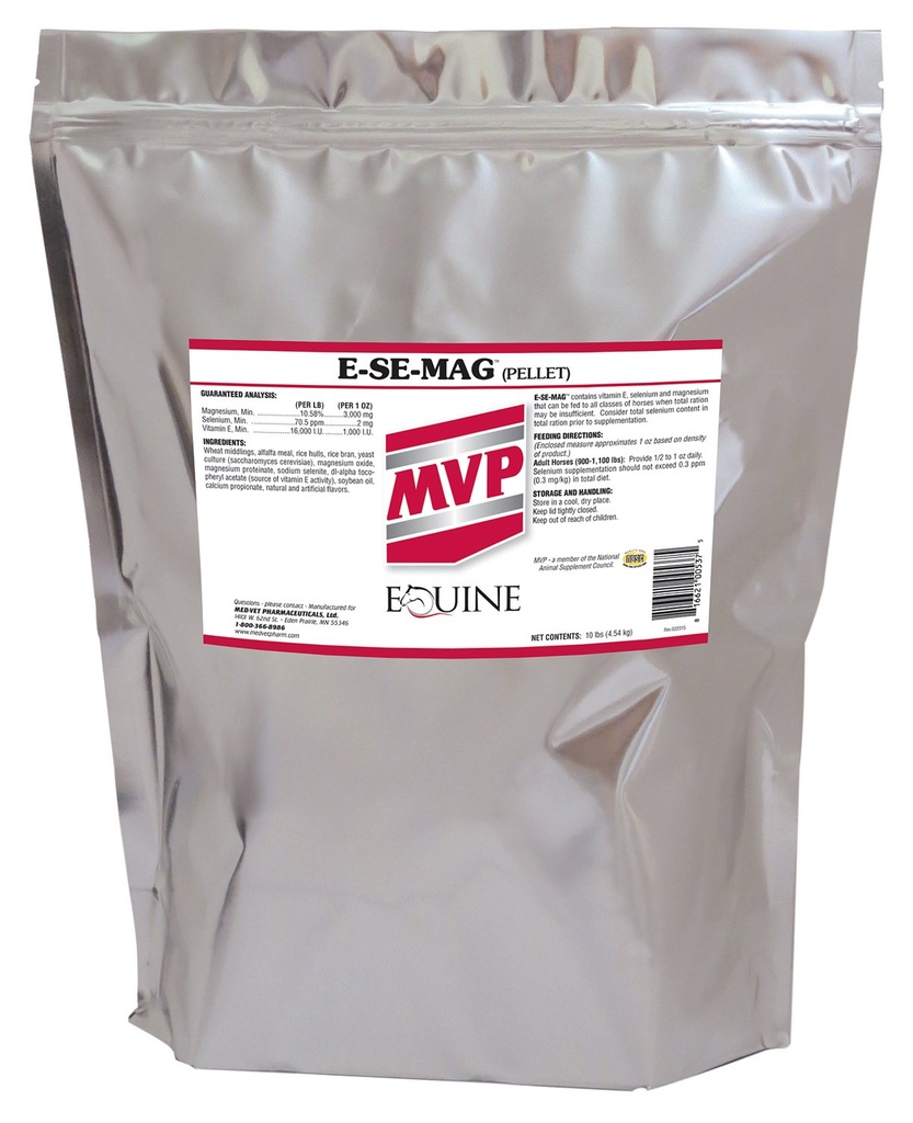 E-Se-Mag (10lb) für Muskelfunktion und Erholung in Pferden