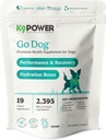 K9 Power Go Dog Hydration & Performance Drink Mix 1 lb - Active Dog Supplement für Muskelfunktion, Ausdauer, Erholung, mit Elektrolyten Unterstützung