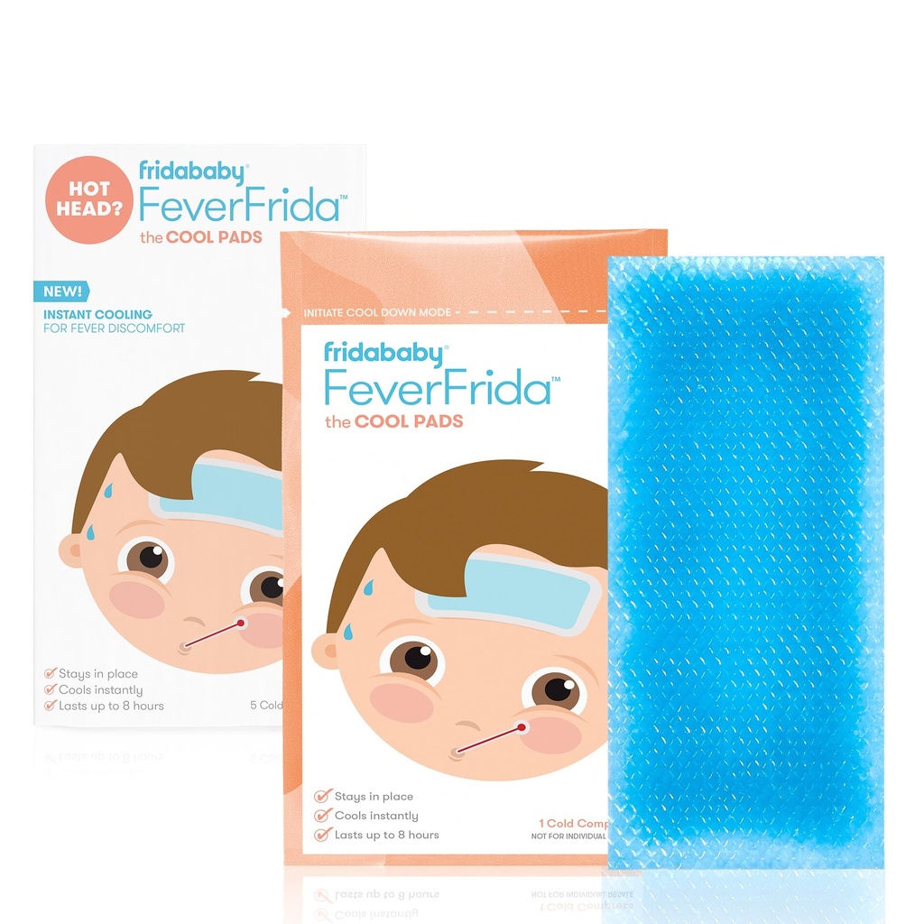 Frida Baby Cool Pads, Fever Patch für Kinder, Fever Reducer, Discomfort & Headache Relief, 5 Zähler
