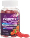 Ballaststoffe für Erwachsene, Täglich 4g Gummy Fiber Supplement, Prebiotic Gummy Digestive Health Support - Plant Based Soluble Fiber Chews, Prebiotics unterstützt Regularity & Digestion Non-GMO - 60 Gummis