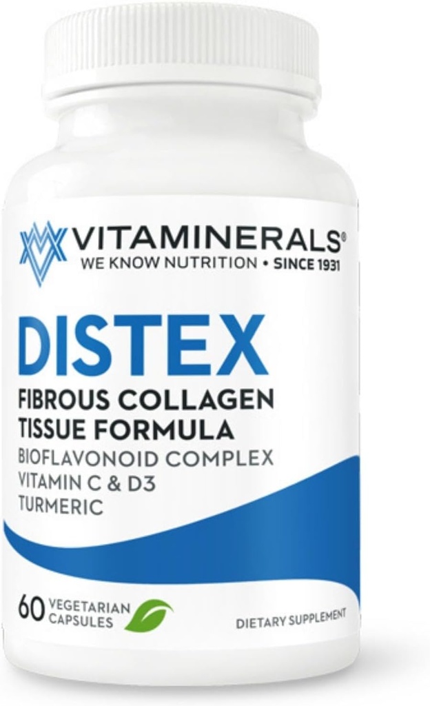 Vitaminerals 117 DistexTM Spinal Disc Support | Bromelain | Turmeric | Manganese | 60 Veggie Caps
