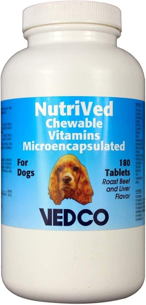 Vedco NutriVed Kaubare Vitamine für Hunde 180 Tabletten