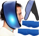 Generisches Gesichtseispaket für Jaw, Toothache Ice Pack Kalte Kompresse für Kopf- und Kinn, Wiederverwendbare Heiß- oder Kaltgelpackungen Schmerzlinderung für TMJ, Mund- und Gesichtschirurgie, Zahnimplantate (1 Wrap+4 Ice Pack)