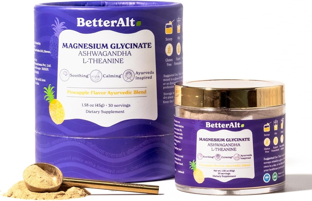 Besser Alt Calm Down Blend | Ashwagandha & L-theanine | Hilft, Entspannung und Ruhe zu fördern | Ananas Flavor | 30N | Nahrungsergänzung
