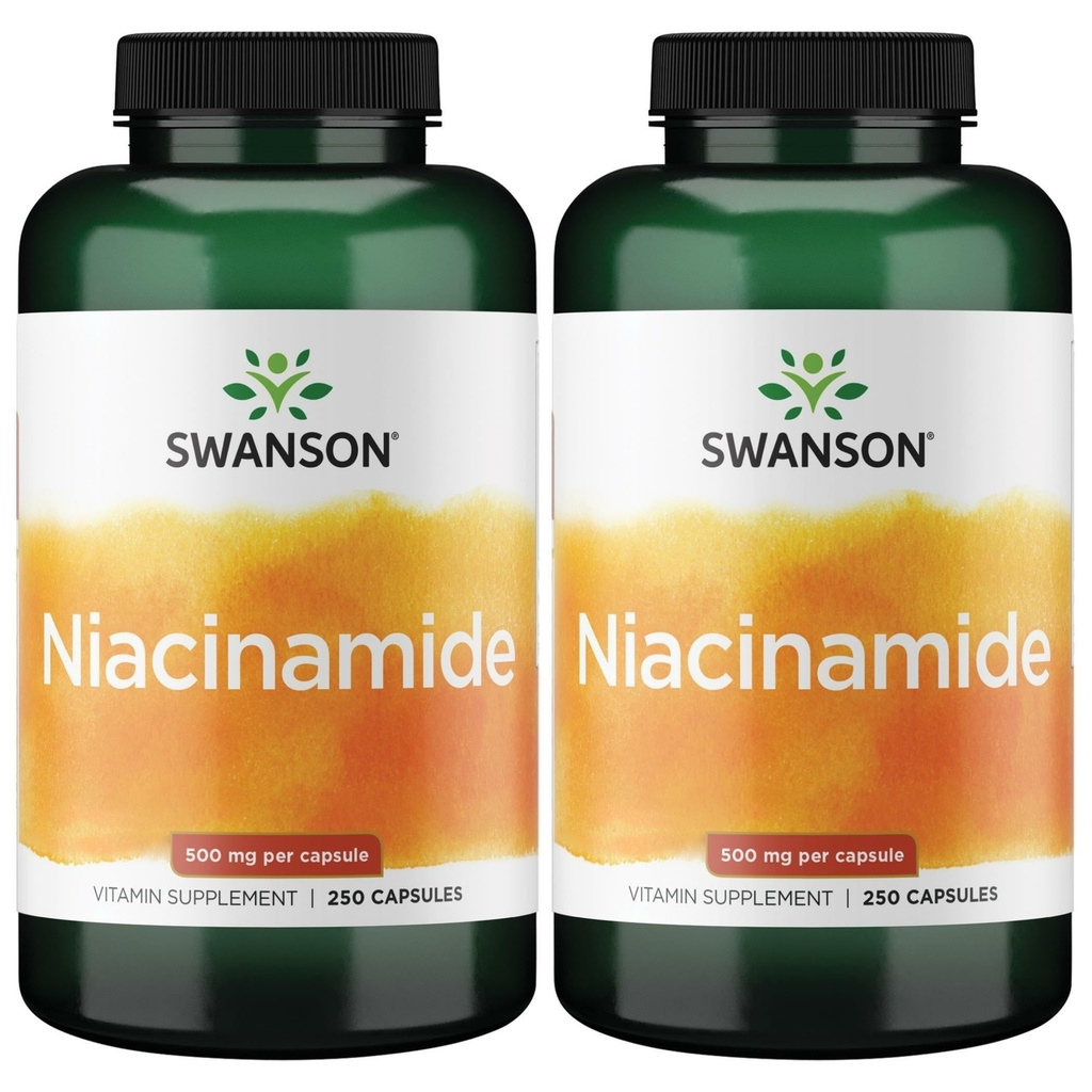 Swanson Niacinamid 500 mg 250 Kapseln (2 Packung)