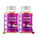 Vitamatic Prebiotic Fiber Gummis für Erwachsene – 2 Pack (Gesamt 120 Gummi) 7g Fiber per Serving | Extra Strength | Zero Sugar Hinzugefügt | Pectin-Based | Digestive Health & Regularity Support